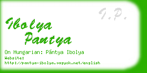 ibolya pantya business card