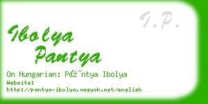 ibolya pantya business card